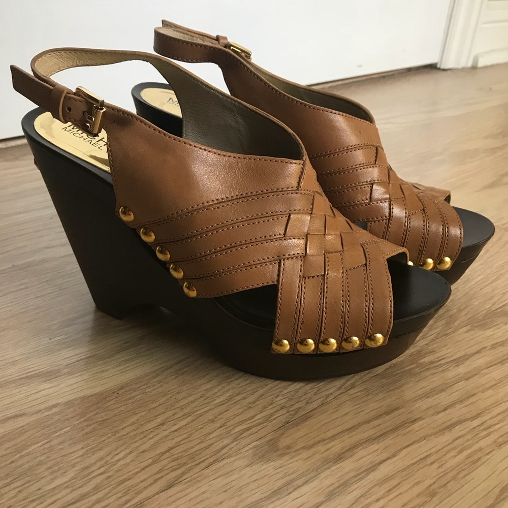 Michael Kors Sling Platform Sandals w/ Wedge Heel